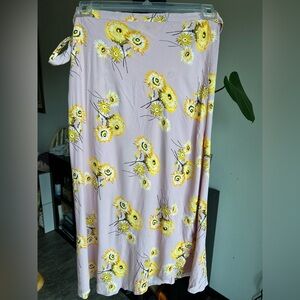 Madewell NWT Yellow Floral Maxi Skirt SIZE 10